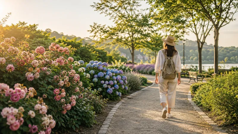 6월의 길은 꽃보다 천천히 걷는 사람을 기억합니다